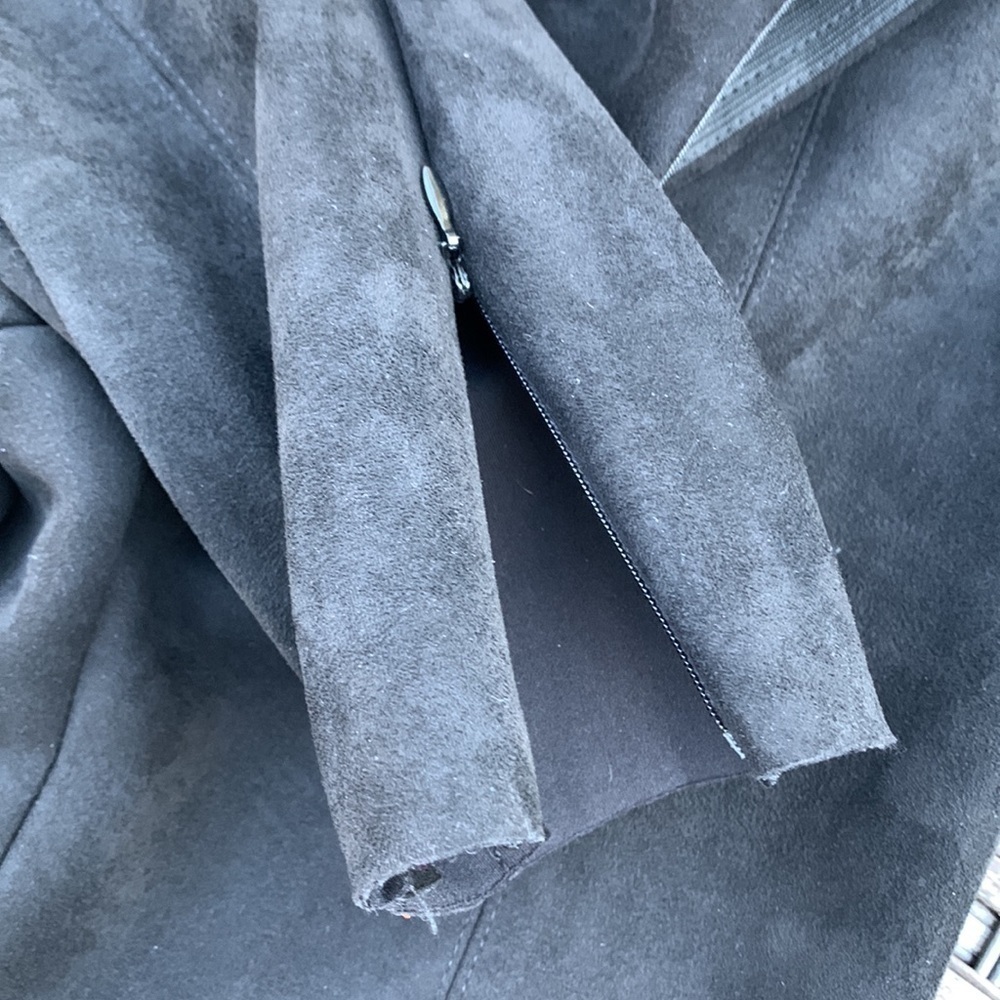 Zara Basic Collection Black Microsuede Skinny Pan… - image 8